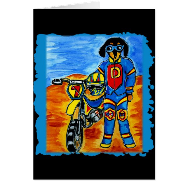 Surfaren & Biker Doxies Hälsningskort (Framsidan)