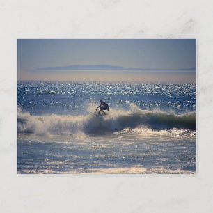 Surfaren i Huntington Beach, California vykort