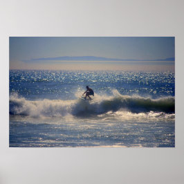 Surfaren i Huntington Beach, Kalifornien Poster