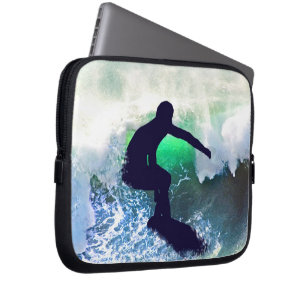 Surfaren i stort krascha vinkar laptop sleeve