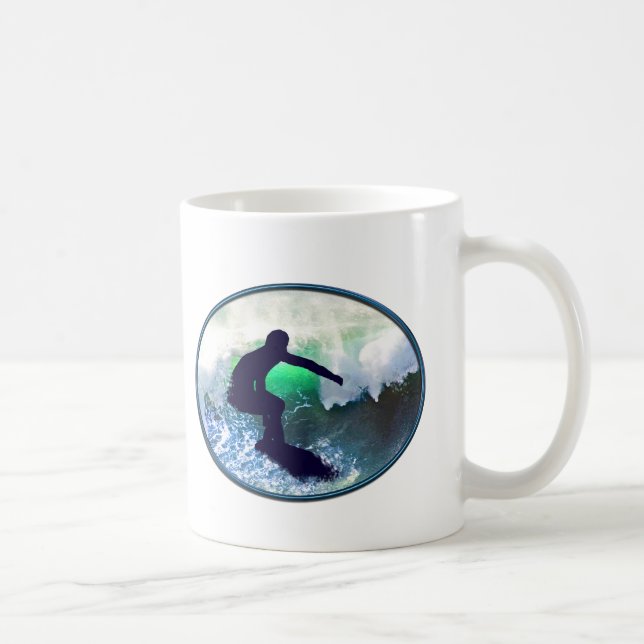 Surfaren i stort vinkar kaffemugg (Höger)