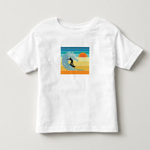 Surfaren kille Vintage solnedgång T Shirt
