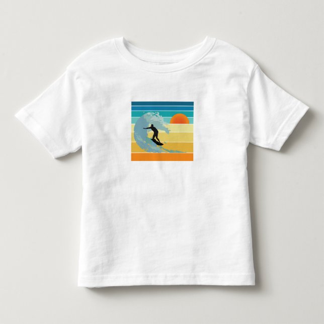 Surfaren kille Vintage solnedgång T Shirt (Framsida)