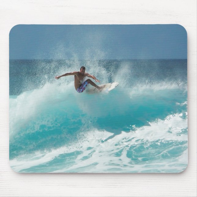 Surfaren på ett stort vinkar mousepad musmatta (Framsidan)