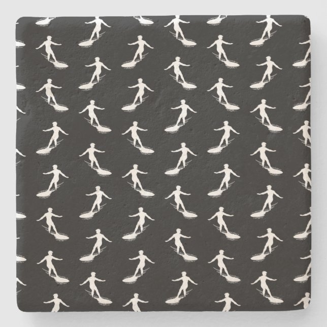 SurfareSilhouette som surfar med Stenunderlägg (Framsidan)