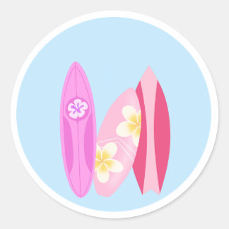 Surfarflicksticker Runt Klistermärke