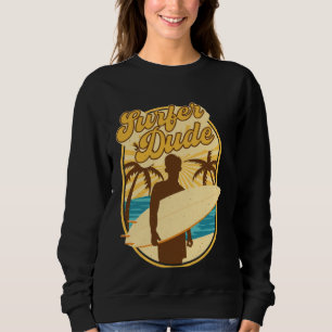 Surfark guy Surfing Surfbräda Solnedgång Strand T Shirt