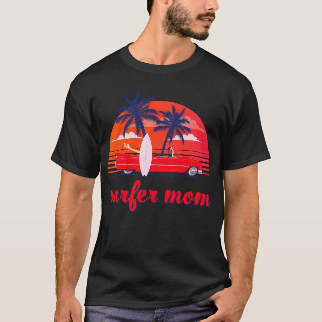 Surfarmor bil och palmer vän vän t shirt (Framsida)