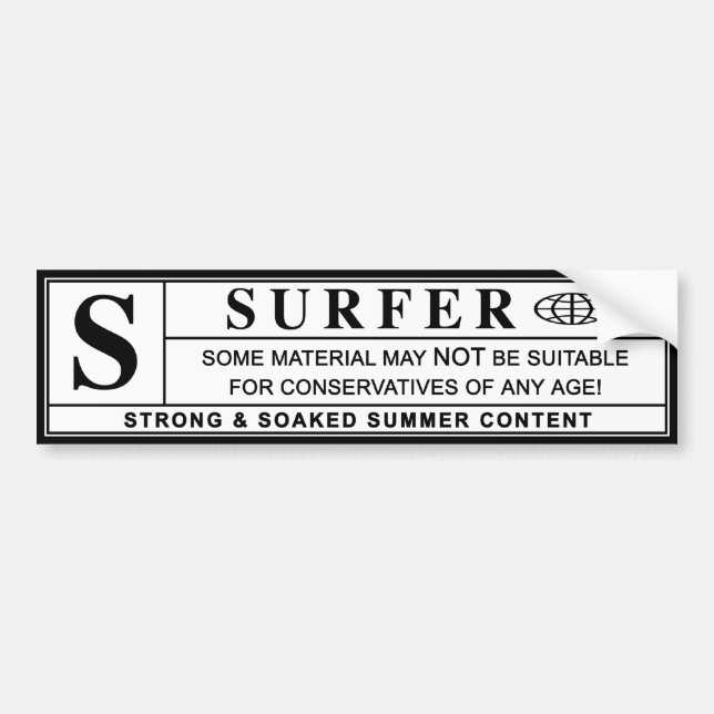 surfarnavetikett bildekal (Framsidan)