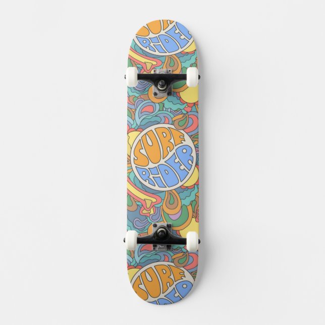 Surfaryttaremönster Skateboard Bräda 19,5 Cm (Framsida)
