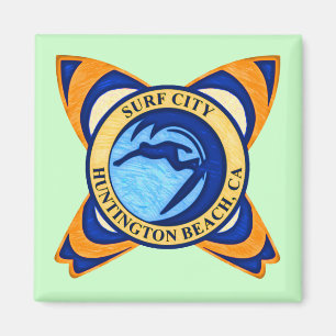 Surfastad, Huntington Beach, CA Magnet