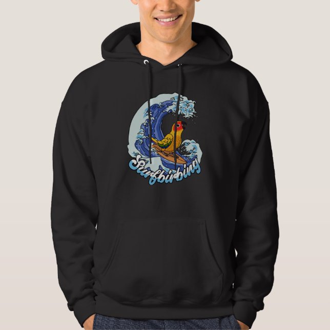 Surfbirning Parrot i Sol Conure Hoodie (Framsida)