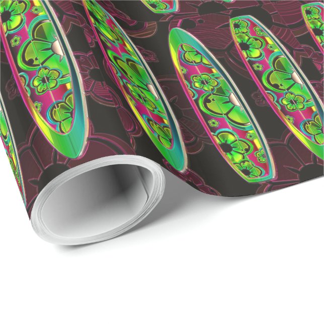 Surfboard 2B Wrapping Papper Presentpapper (Rullad Hörn)