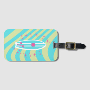 Surfboard, Beach Art, Tropical Vibes, Colorful Bagagebricka