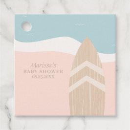 Surfboard Beach Gåvor Etiketter