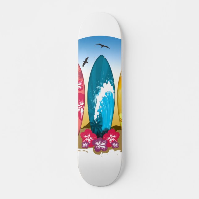 Surfboard Beach Mini Skateboard Bräda 18,5 Cm (Framsida)