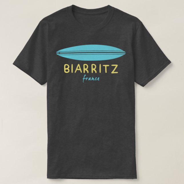 SURFBOARD BIARRITZ FRANKRIKE T SHIRT (Design framsida)