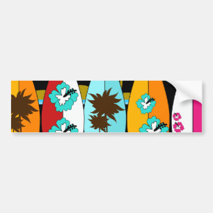 Surfboard Bum Surfing Surfer Hippie Vans Bildekal