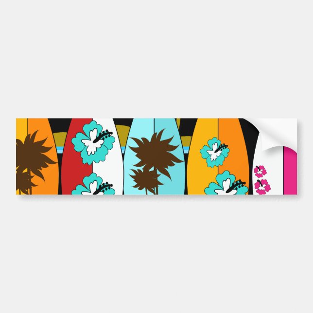 Surfboard Bum Surfing Surfer Hippie Vans Bildekal (Framsidan)