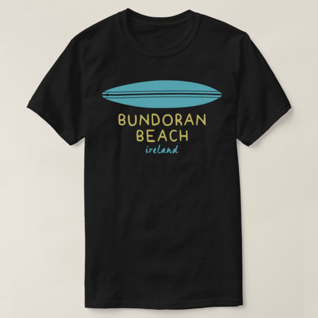 SURFBOARD BUNDORAN BEACH IRLAND T SHIRT (Design framsida)