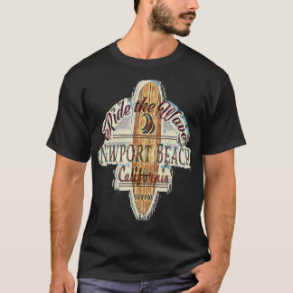 Surfboard Distress Longboard Newport Bea T Shirt