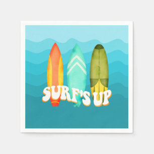 Surfboard-Födelsedagsfest Pappersservett