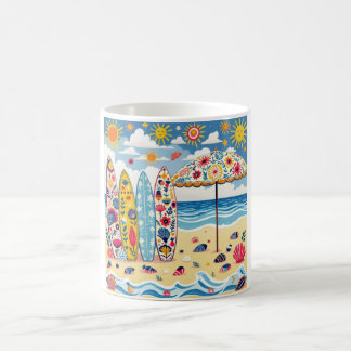 Surfboard Folk Art Mug Kaffemugg