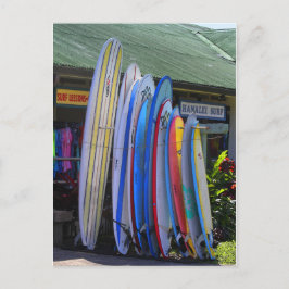 Surfboard for Rent in Hanalei, Kauai Vykort