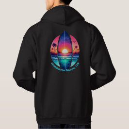 Surfboard i solnedgången hoodie