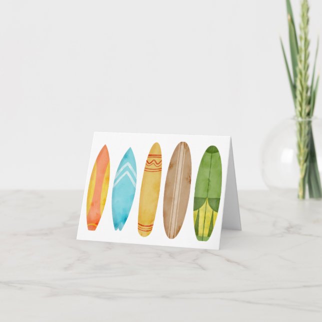 Surfboard Note Card Anteckningskort (Framsida)