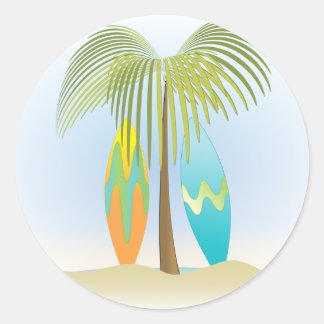 Surfboard nr 1 runt klistermärke