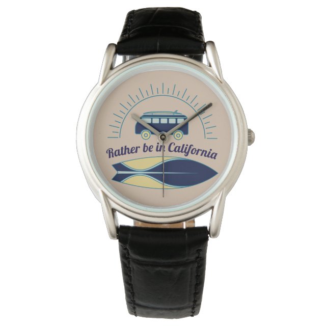 Surfboard och Camper California Armbandsur (Framsida)