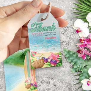 Surfboard och Mocktails Tack med sommarströ Presentetikett