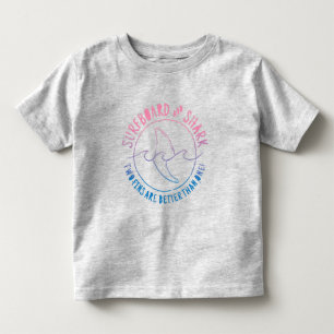 Surfboard och Shark Funy Surfing Summer T Shirt