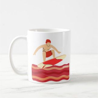 Surfboard på Bacon Wave Kaffemugg