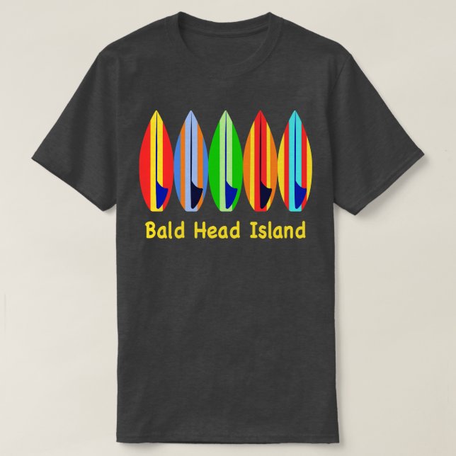 Surfboard på Bald Head Island T Shirt (Design framsida)