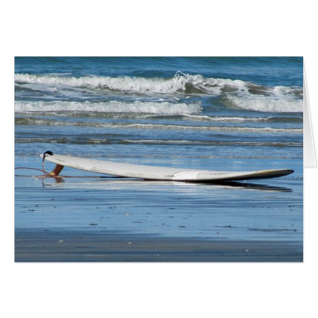 Surfboard på Beach Hälsningskort (Framsidan Horizontal)