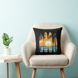 Surfboard Sunset Kudde