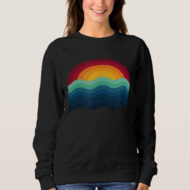 Surfboard Sunset Surfa Surfing Wakeboard Wav T Shirt (Framsida)