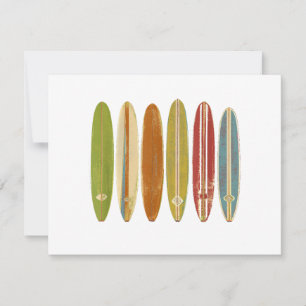 Surfboard Surfboard Vintage Retro Stil Surfing Julkort