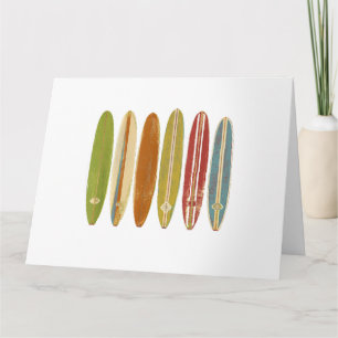 Surfboard Surfboard Vintage Retro Stil Surfing Kort