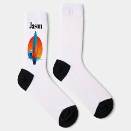 Surfboard Surfer Socks