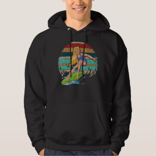 Surfboard Surfer Vågar Vatten sport Retro Sur hav Hoodie