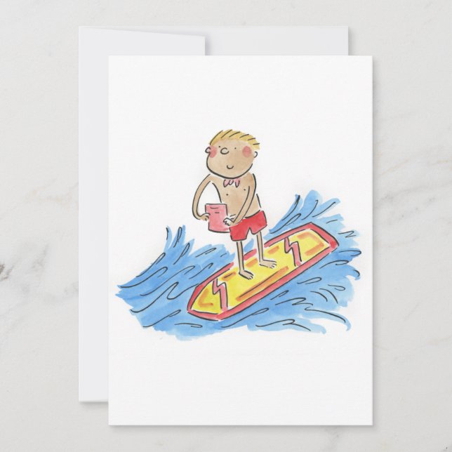Surfboard Tal Inbjudningar (Framsida)