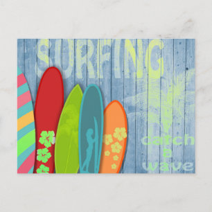 Surfboard-vykort Vykort