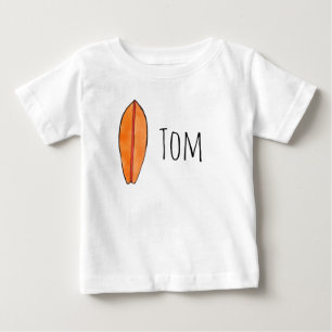 Surfboard Watercolor med anpassade namn T Shirt