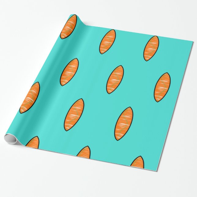 Surfbräda 30”x6 fot, Glänsande inslagspapper #1 Presentpapper (Utrullad)