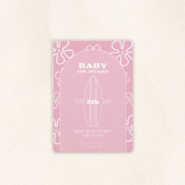 Surfbräda Baby Shower - Anpassad Könsneutral Inbjudningar