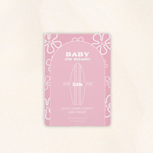 Surfbräda Baby Shower - Anpassad Könsneutral Inbjudningar