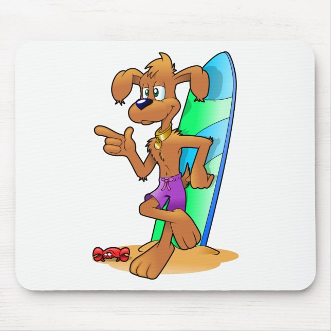 Surfbräda Hund Musmatta (Framsidan)